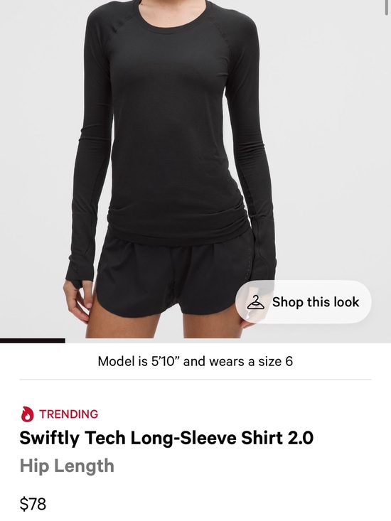 lululemon athletica Tops - lululemon athletica Long-Sleeve Swiftly Tech Top — Black